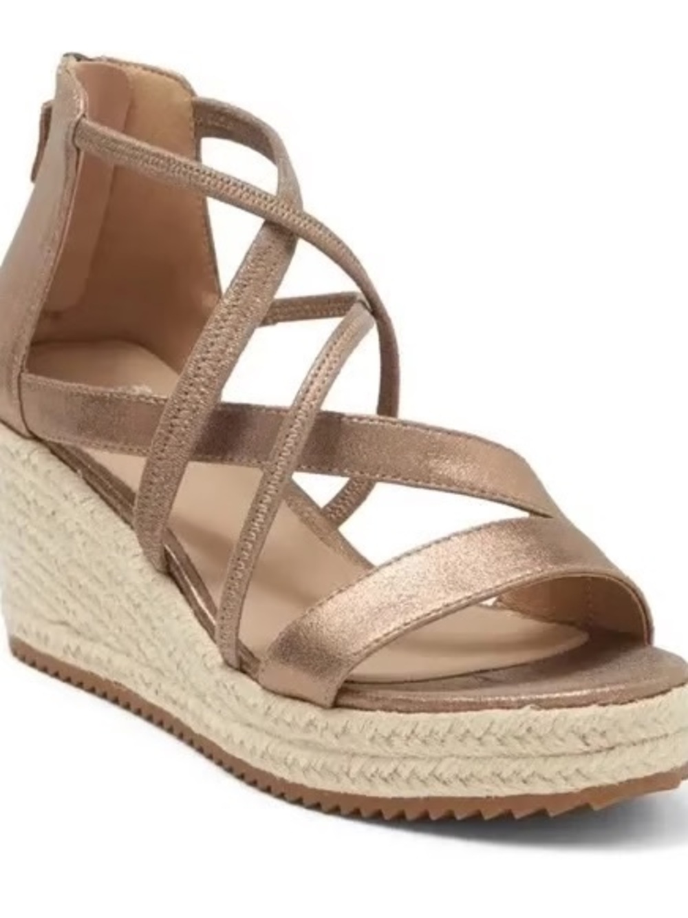 Eileen Fisher Wanda Strappy Leather Wedge Platform Sandal Size 8.5